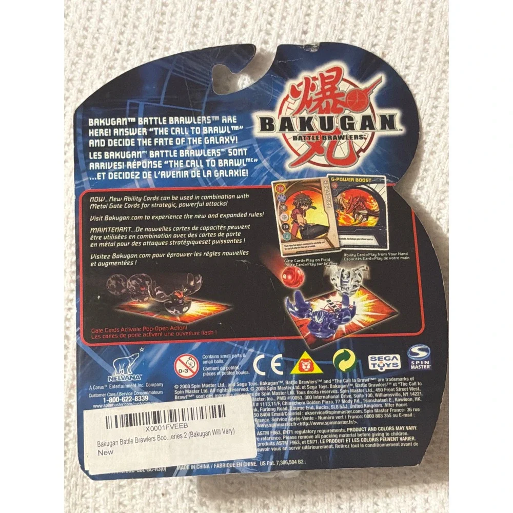Bakugan‎ Battle Brawlers Booster Pack Series 2 With Metal Gate Card Blue Falcon